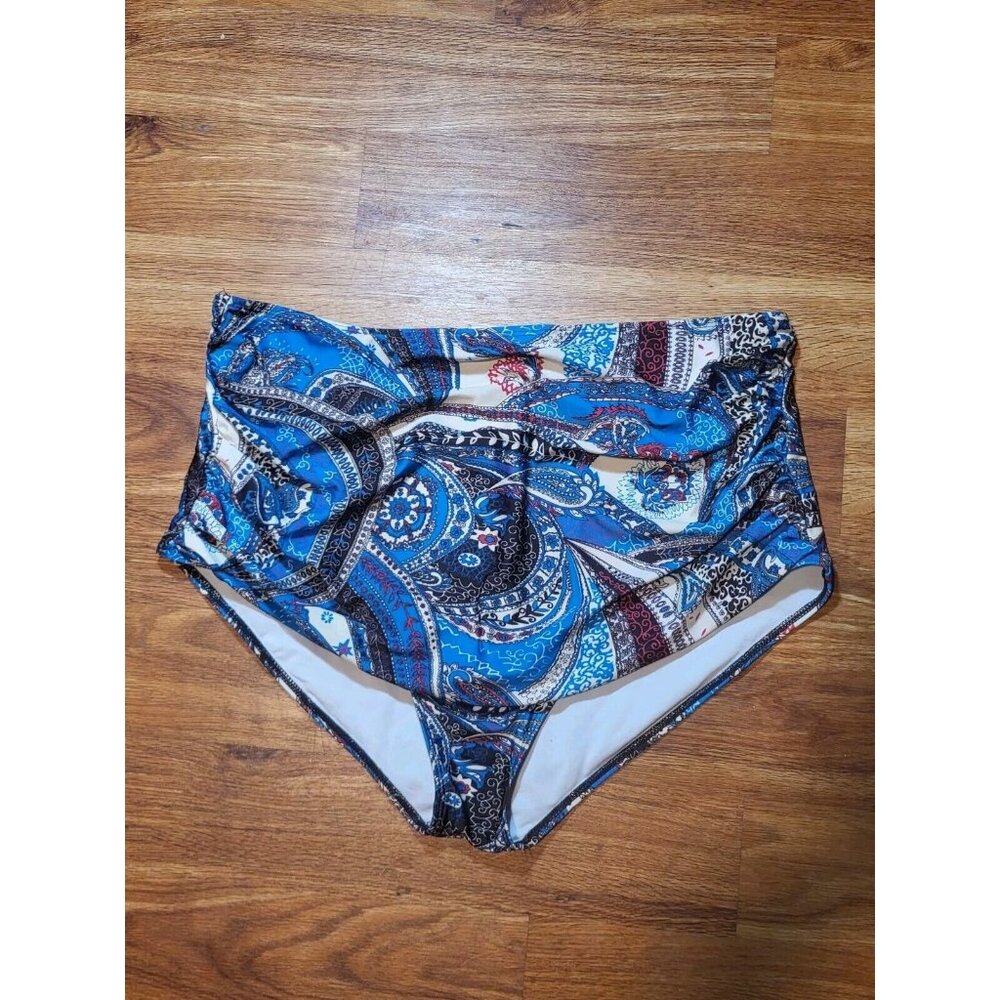 Nextmia Plus Size 22 Paisley Blue Bikini Botton